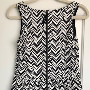 Black and white a line dress